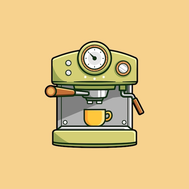 Coffee machine vector illustration