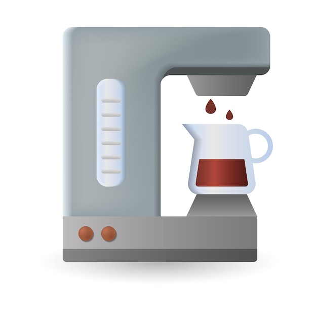 Coffee Maker icon 3d illustration from coffee collection Creative Coffee Maker 3d icon for web design templates infographics and more