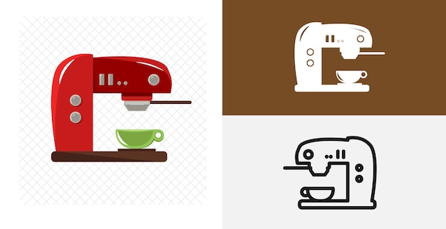 Coffee maker isolated vector icon drinks design element