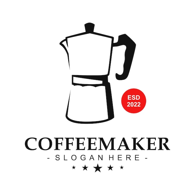 Coffee maker logo template