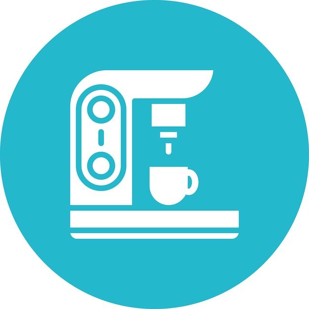 Coffee Maker vector icon illustration of Morning and Breakfast iconset