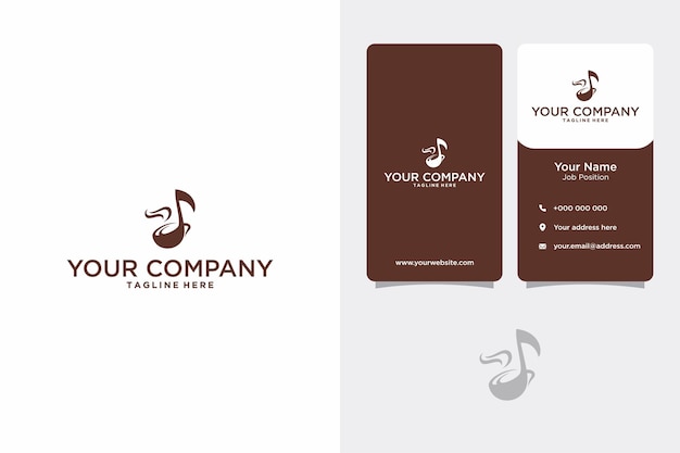 Coffee and Music Logo with Business Card