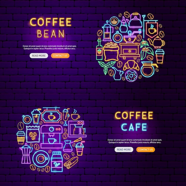 Coffee Neon Banners