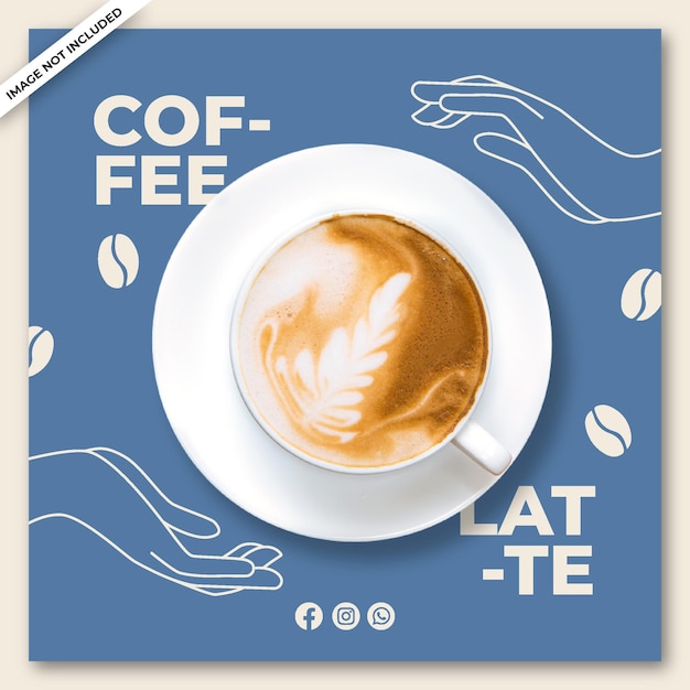 Coffee pack social media post Instagram template