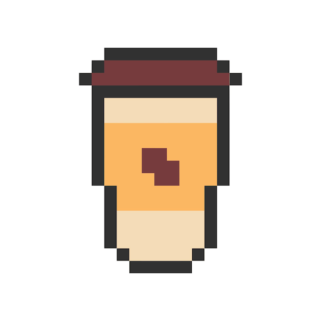 Vector coffee pixel art for your needs