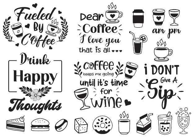 Coffee quote illustration Vector for banner, poster, flyer