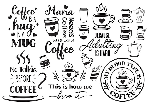 Coffee quote illustration Vector for banner, poster, flyer