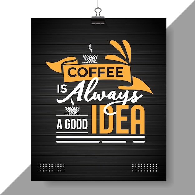 Coffee quotes poster design