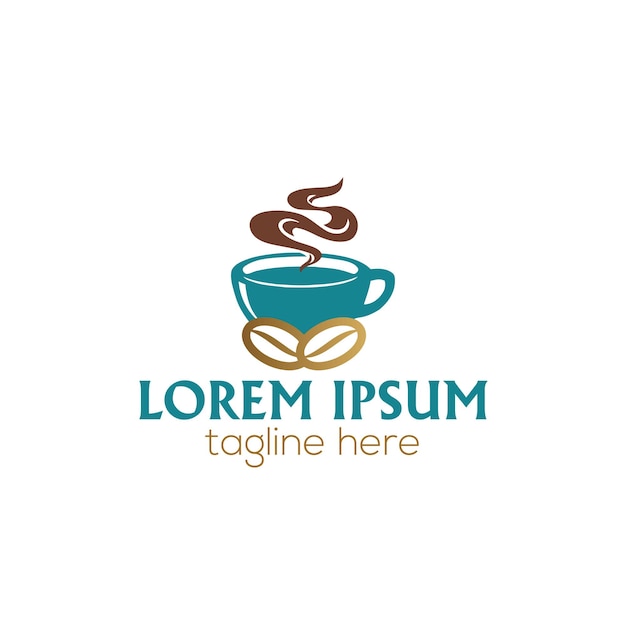 Coffee shop corner elegant coffee logo design with modern style