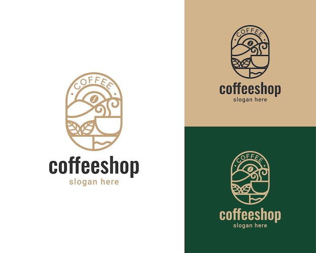 coffee shop line art modern logo