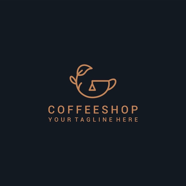 Coffee shop logo design icon template