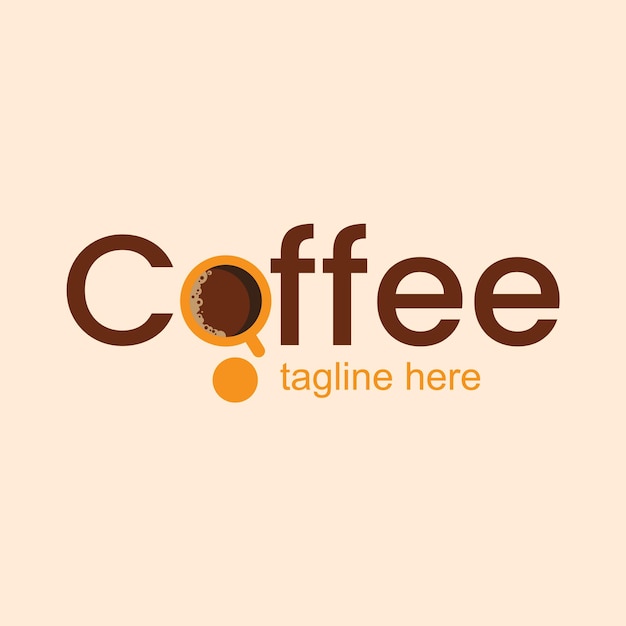 Coffee shop logo design template icon illustration