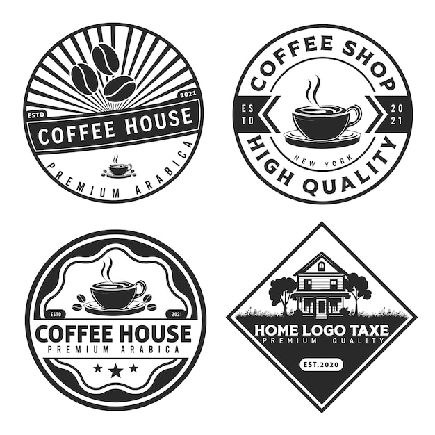 Coffee Shop Logo design vector illustration Coffee Vintage Logo design concept