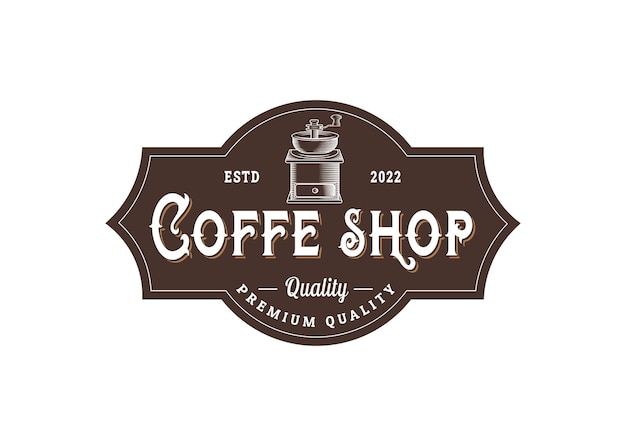 Coffee shop retro vintage logo