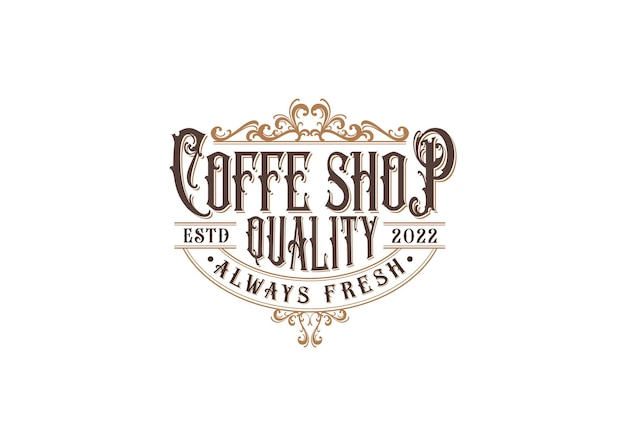 Coffee shop retro vintage logo