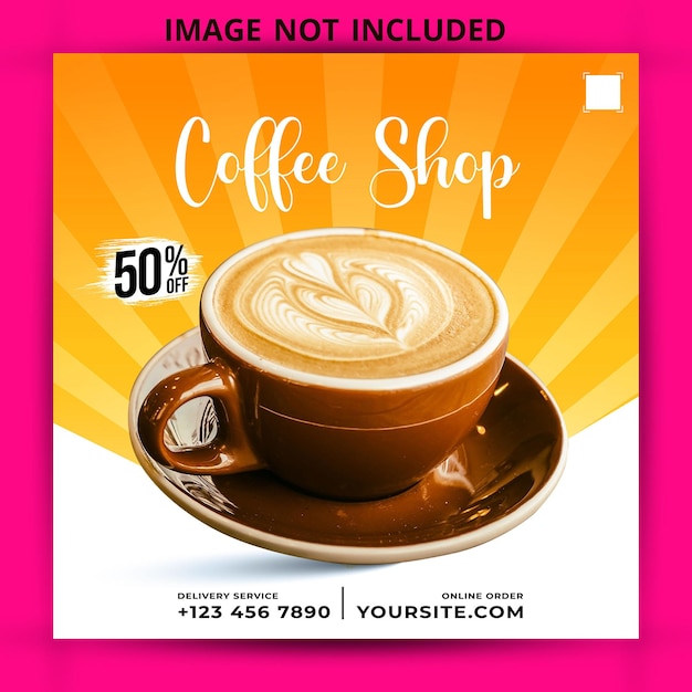 Coffee shop social media post template