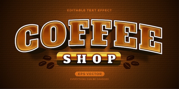 Coffee shop text effect