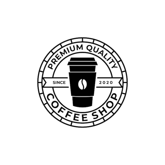 coffee shop vintage logo  template