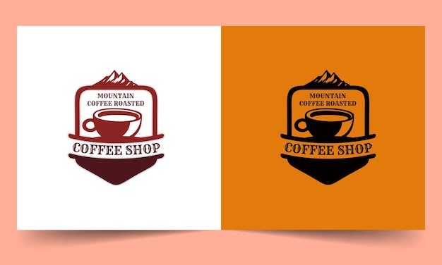 coffee shop vintage logo template