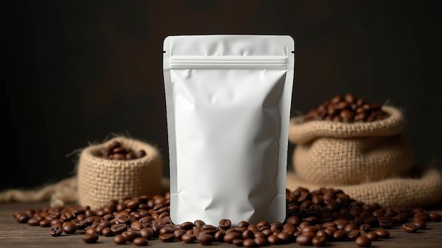 Coffee Standup Pouch Mockup