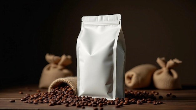 Coffee Standup Pouch Mockup