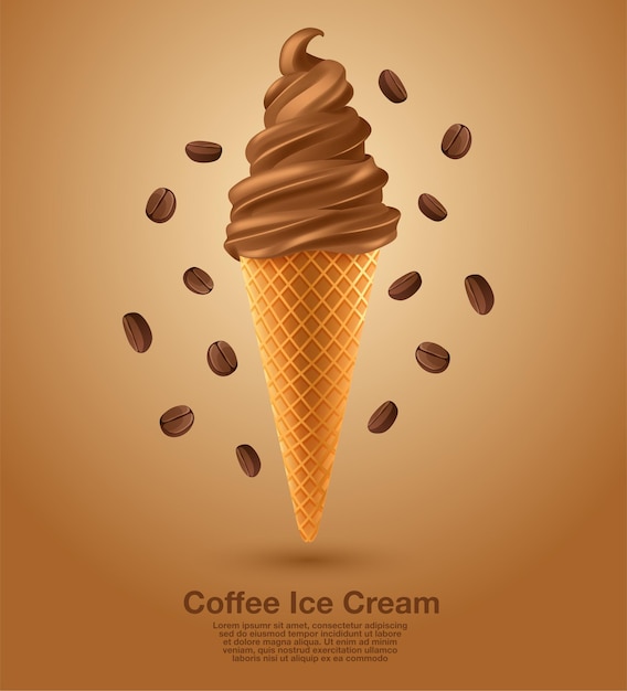 Coffee Sundae Soft Serve  