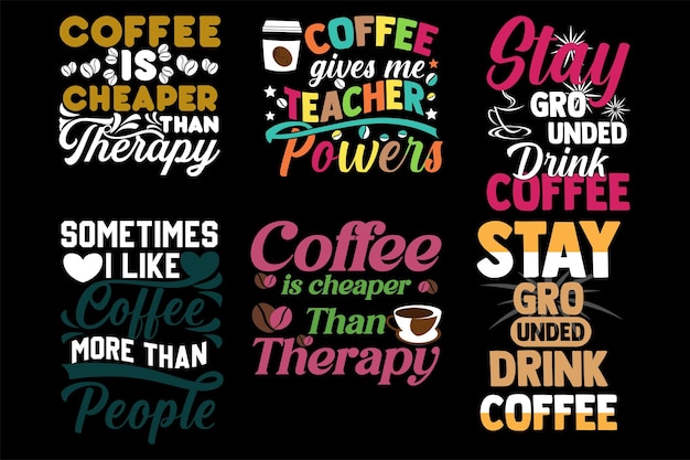 Coffee SVG T shirt Bundle