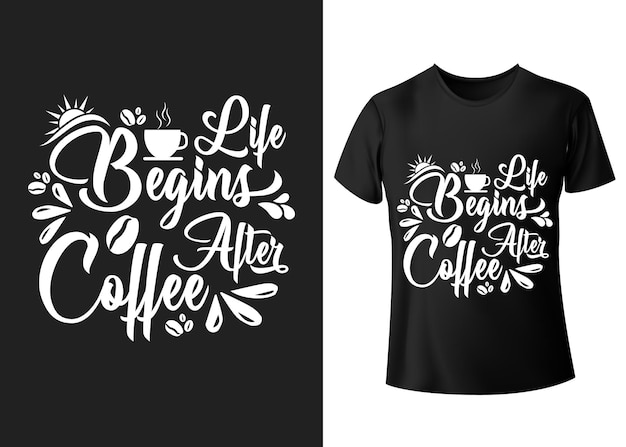 Coffee t shirt trendy coffee vintage typography t shirt design