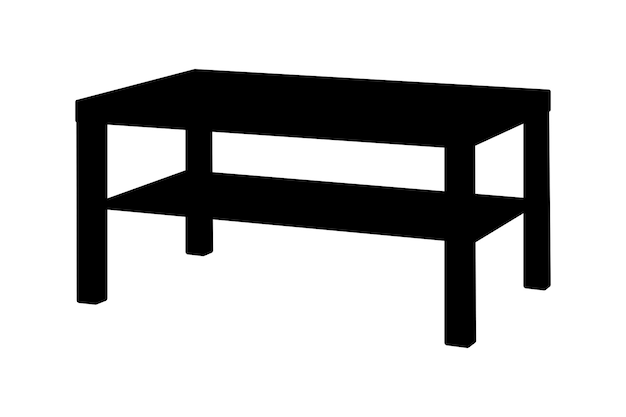 Coffee Table Furniture Silhouette Illustration