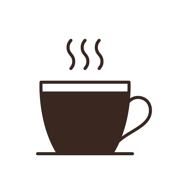 Coffee or tea cup isolated linear icon