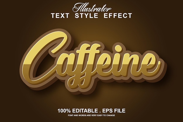 Coffee text effect, modern style in two colors