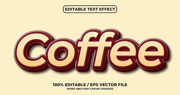 Coffee text effect style