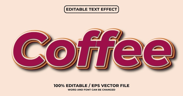 Coffee text effect style