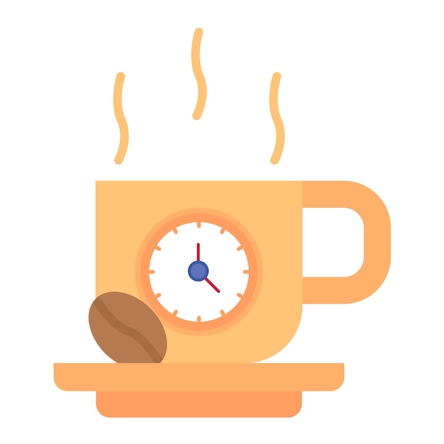 Coffee Time Flat Illustration