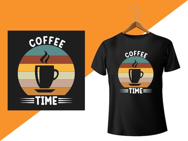 Coffee time hand drawn lettering composition and clipart element for logos posters templates postcard banner etc Print logo doodle on cup bag shirt Typography phrase eps10