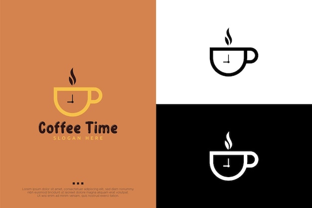 Coffee time logo design template