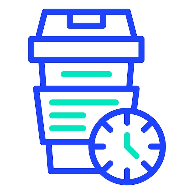 Coffee Time Vector Icon Design Illustration