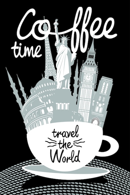 coffee travel poster