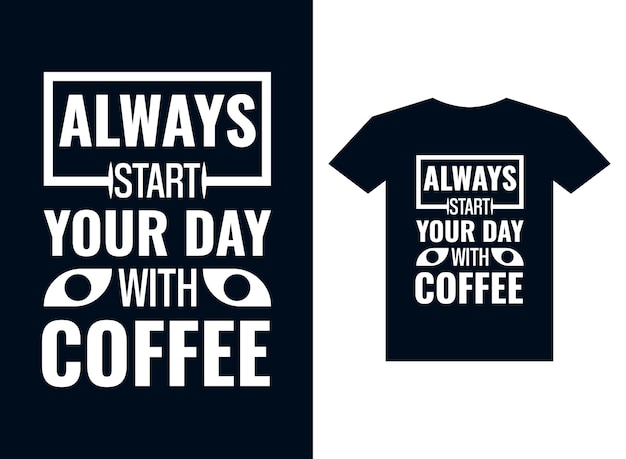 Coffee Tshirt design vector template for print