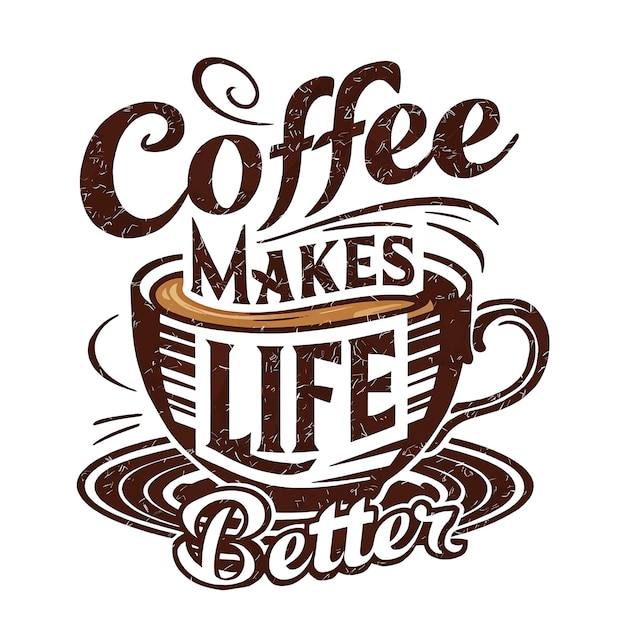 Coffee tshirt design