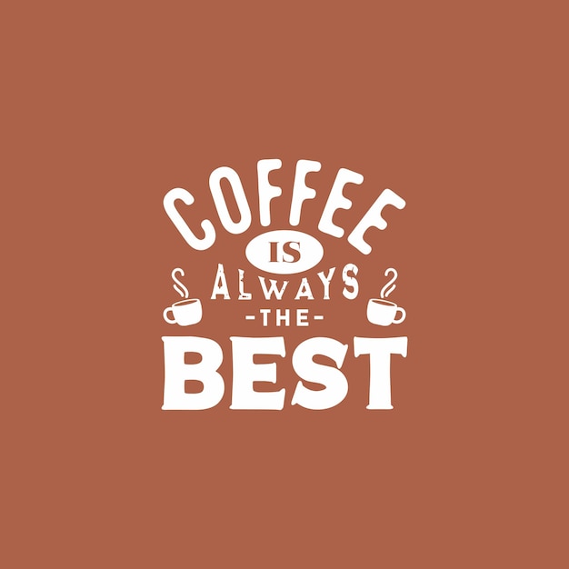 Coffee typography design