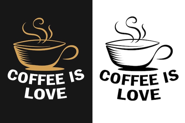 Coffee Typography T-shirt Design Vector. Coffee Typography Design for T-shirts, Print, Templates.