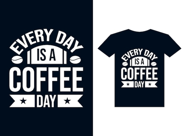 Coffee typography T-shirt design vector