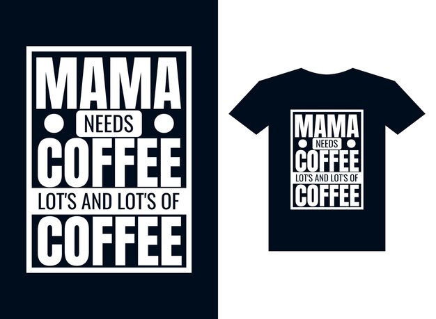 Coffee typography T-shirt design vector