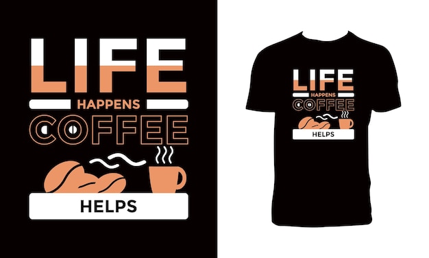 Coffee Typography T Shirt Design