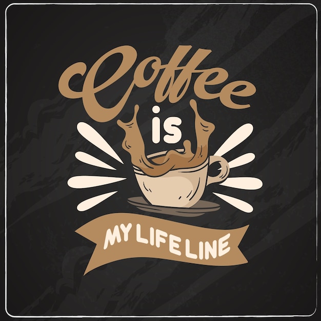 Coffee typography t shirt design