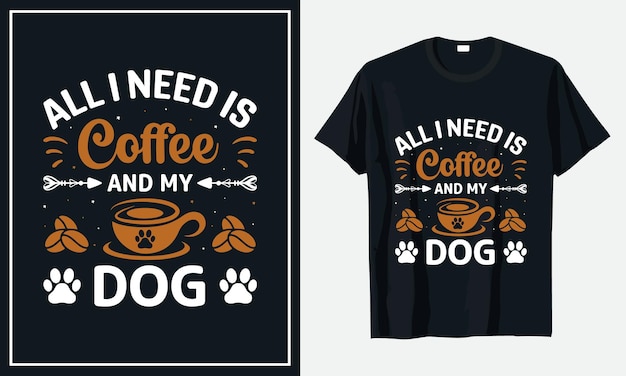 Coffee typography tshirt design Premium Vector