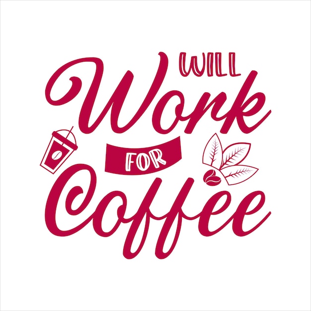 Coffee typography tshirt design