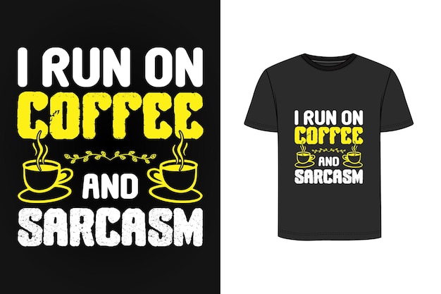 Coffee typography vintage t shirt design Premium Vector