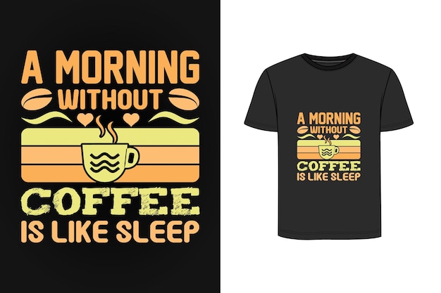 Coffee typography vintage t shirt design Premium Vector